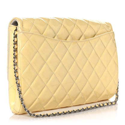 Chanel Patent Quilted Clutch With Chain Flap Beige 3 of 11