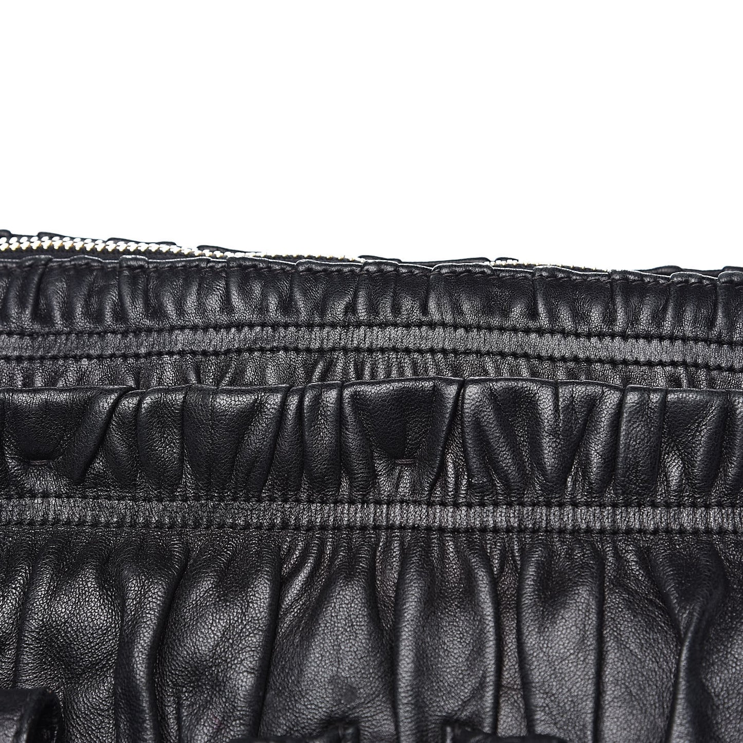Nappa Gaufre Messenger Tote Black
