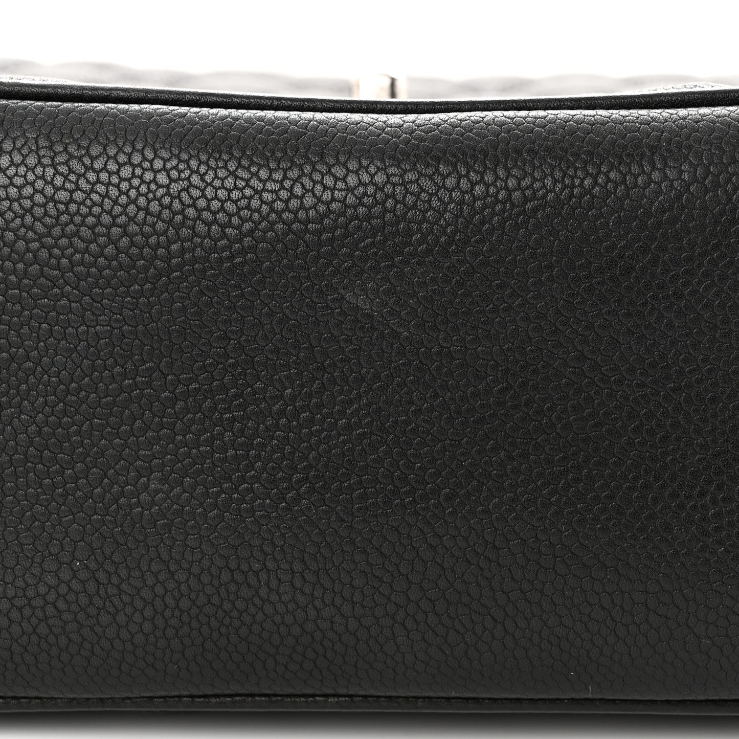 Caviar Quilted Medium Rock In Rome Single Flap Black