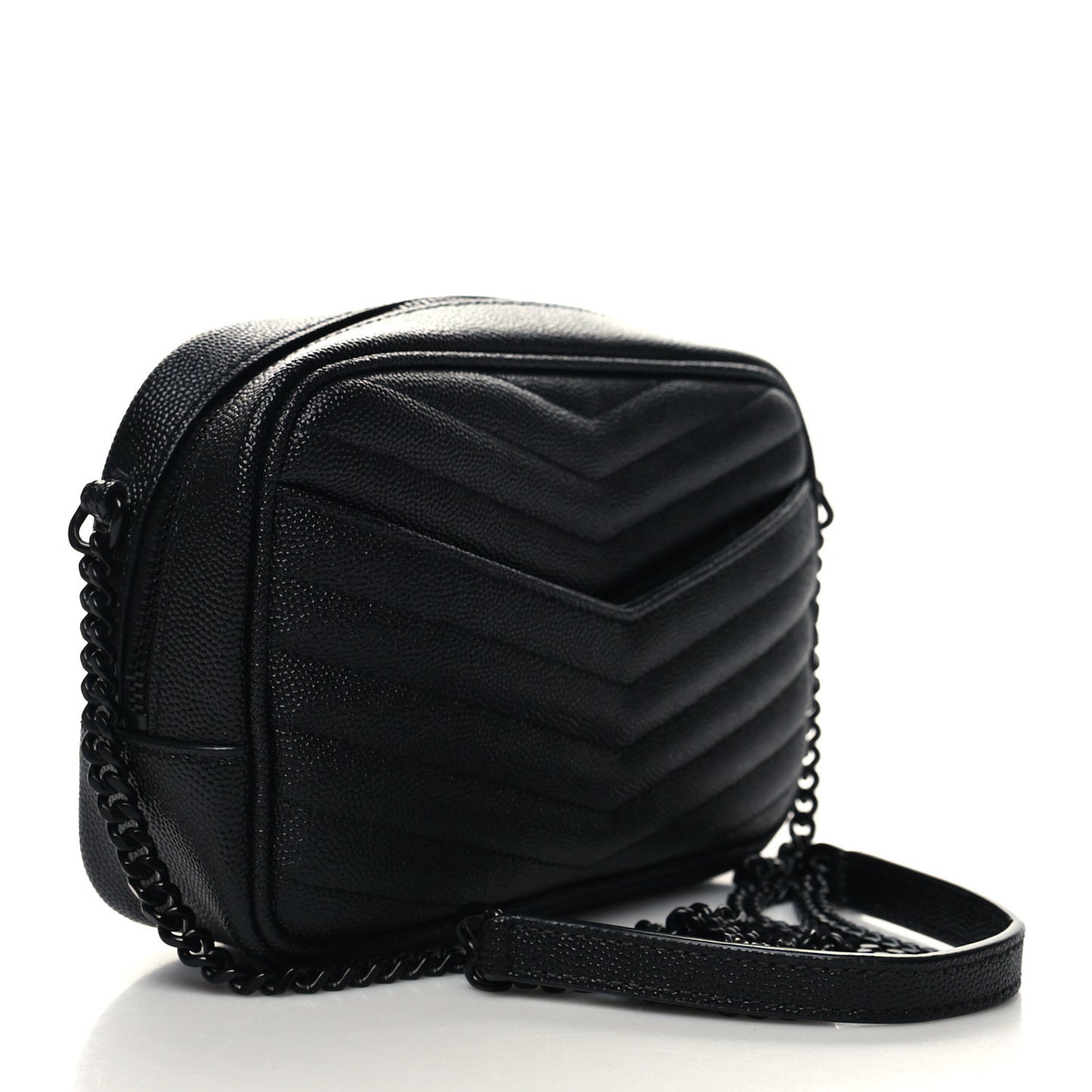 Grain De Poudre Matelasse Monochrome Monogram Mini Lou Camera Bag Black