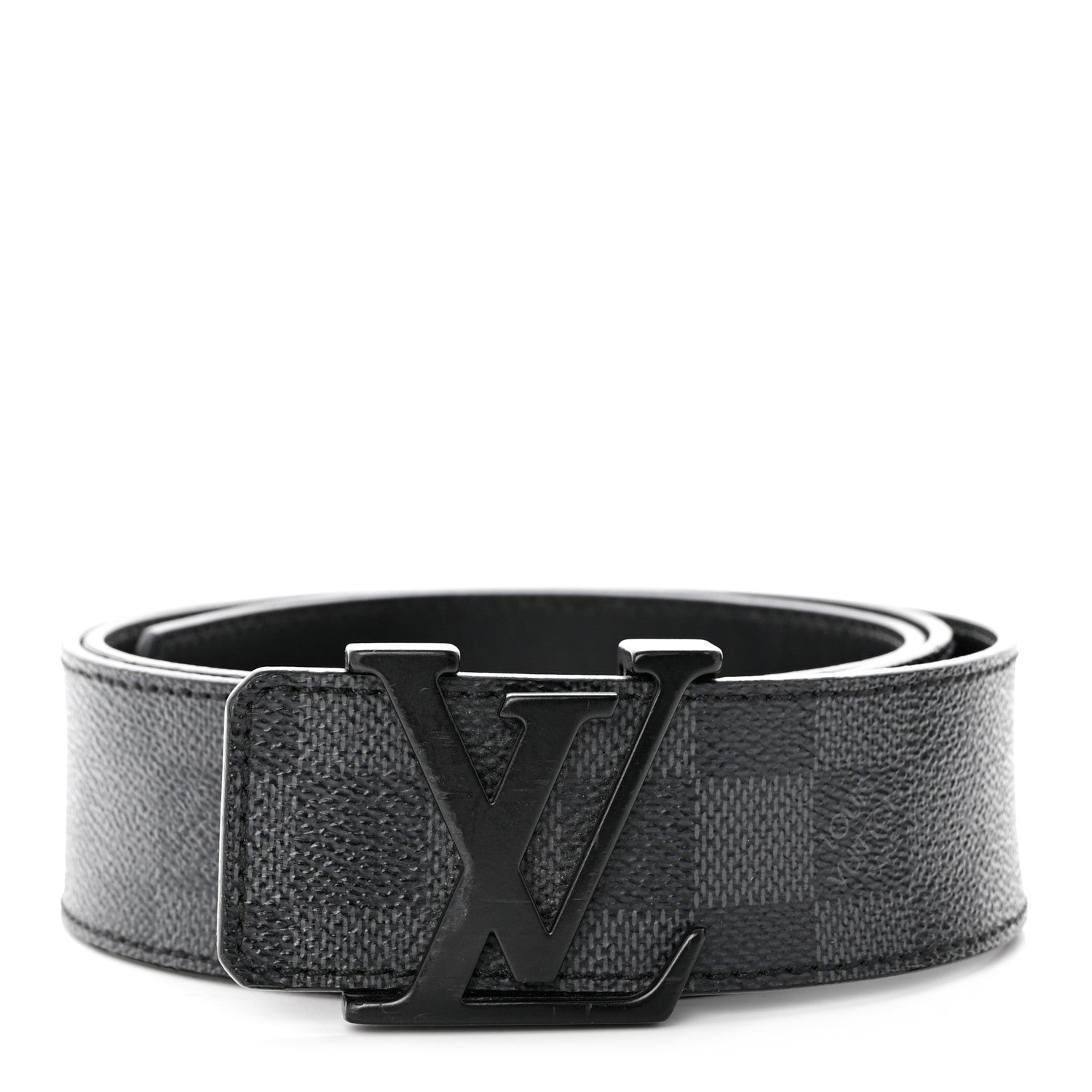 Louis Vuitton Damier Graphite 40mm LV Initiales Belt 95 38 1 of 6