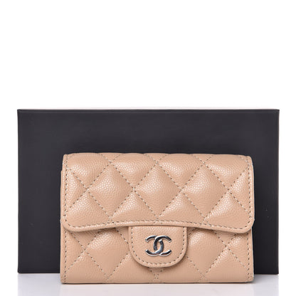 Chanel Caviar Quilted Card Holder Wallet Beige 9 of 9
