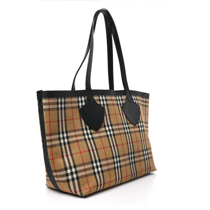 Burberry Vintage Check Medium The Giant Reversible Tote Antique Yellow Bright Red 3 of 9