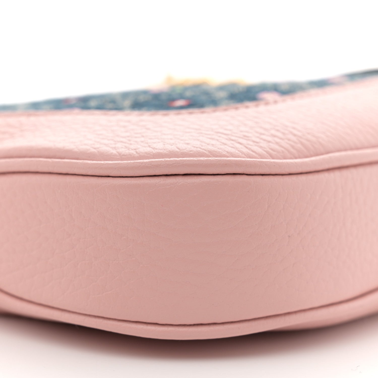 Gucci New Denim GG Monogram Calfskin Love Parade Small Jackie 1961 Hobo Light Pink 10 of 11
