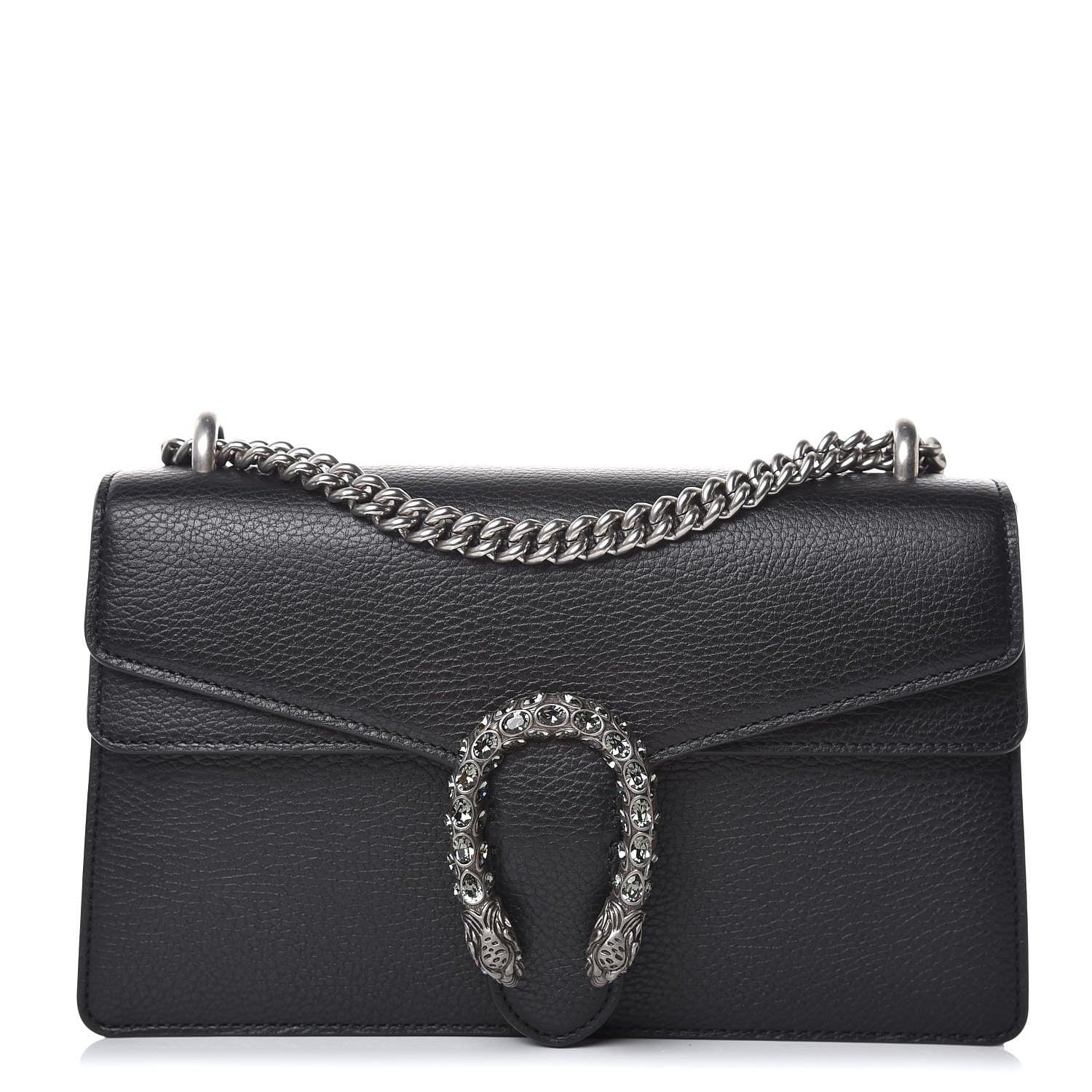 Gucci Pebbled Calfskin Small Dionysus Shoulder Bag Black 1 of 8