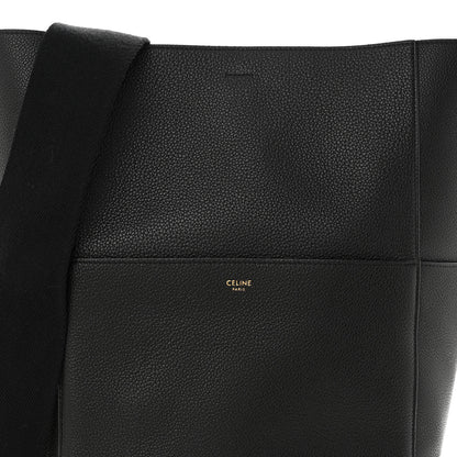 Celine Soft Grained Calfskin Sangle Bucket Bag Black 8 of 14