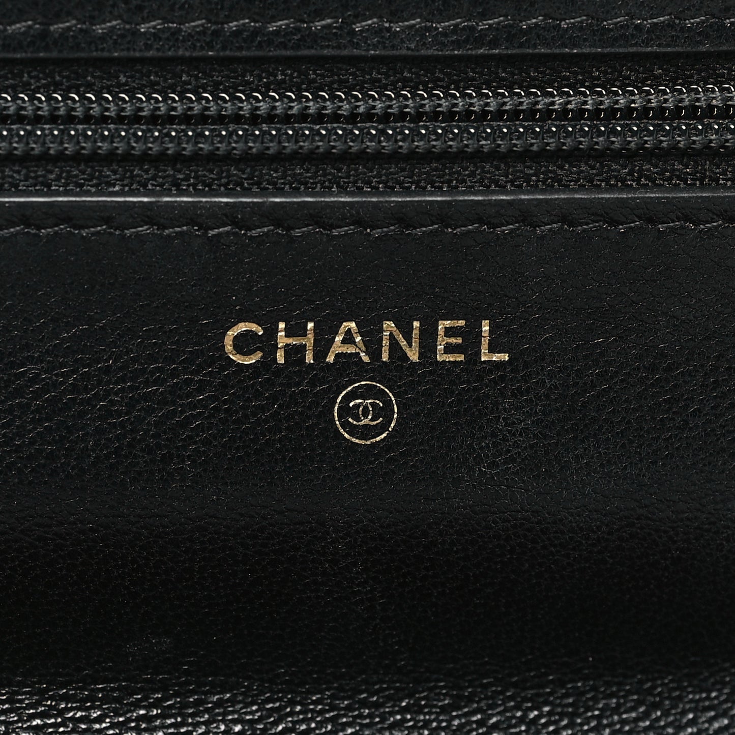 Lambskin Quilted Chanel 19 Wallet On Chain WOC Black
