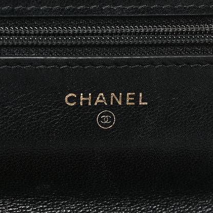 Chanel Lambskin Quilted Chanel 19 Wallet On Chain WOC Black 6 of 12