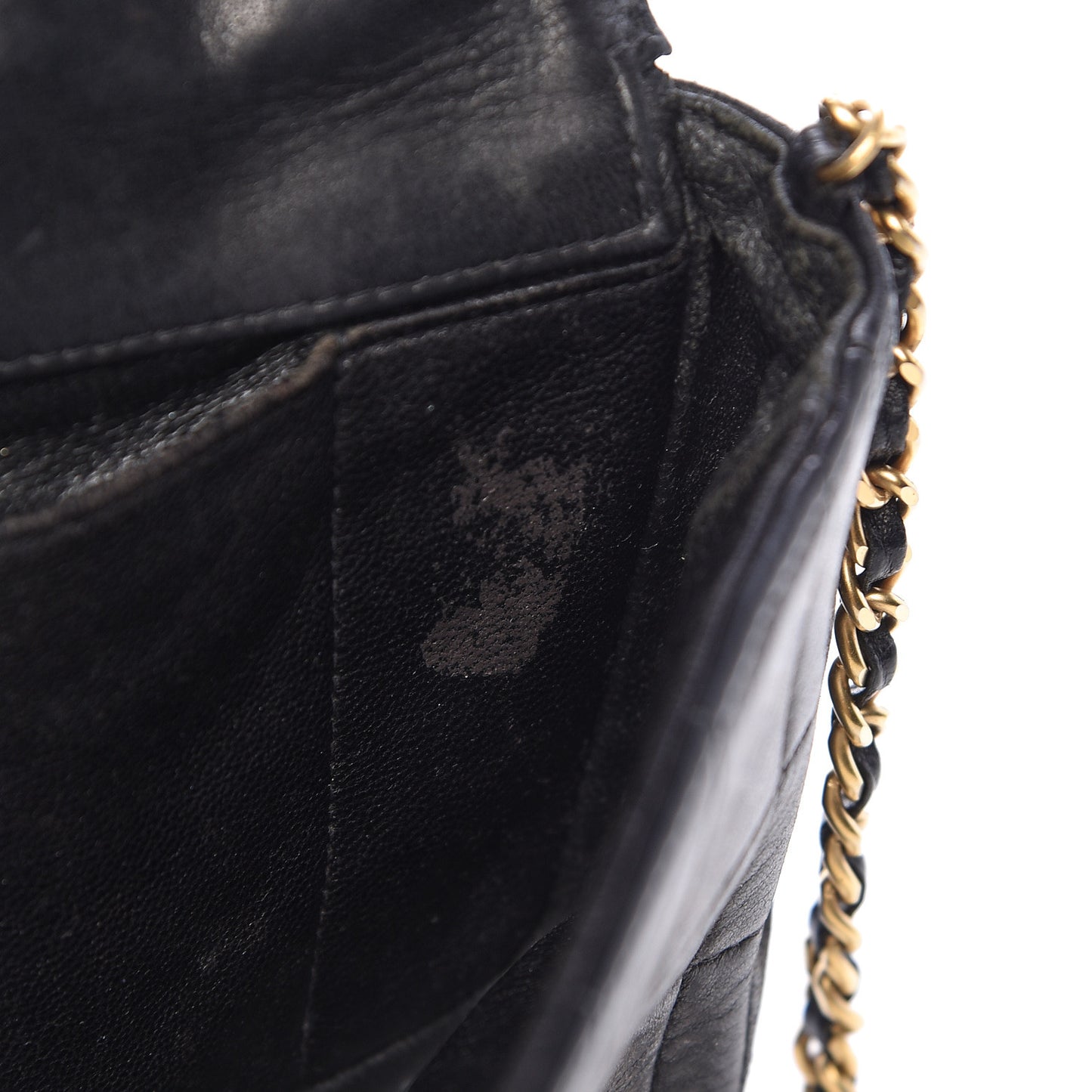 Lambskin East West Chocolate Bar Flap Black