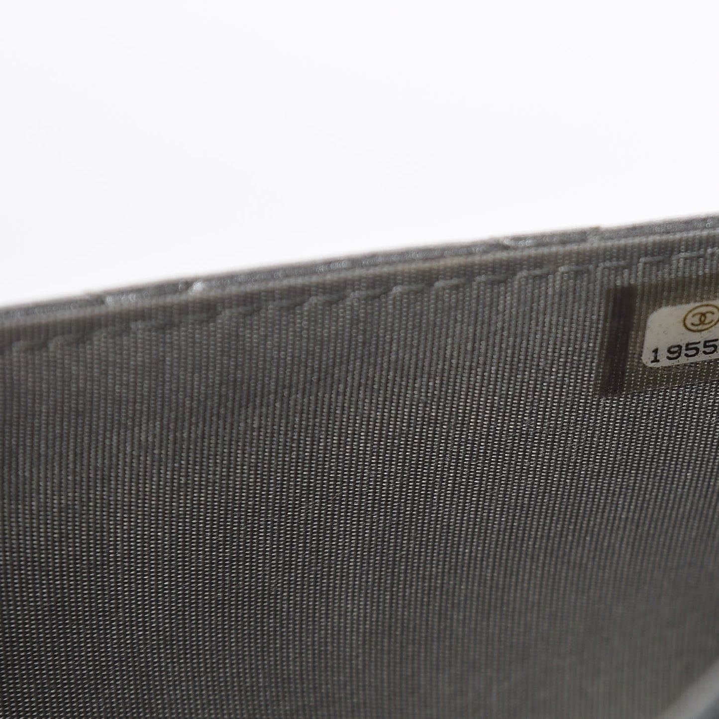 Metallic Calfskin Quilted Boy Wallet On Chain WOC Silver