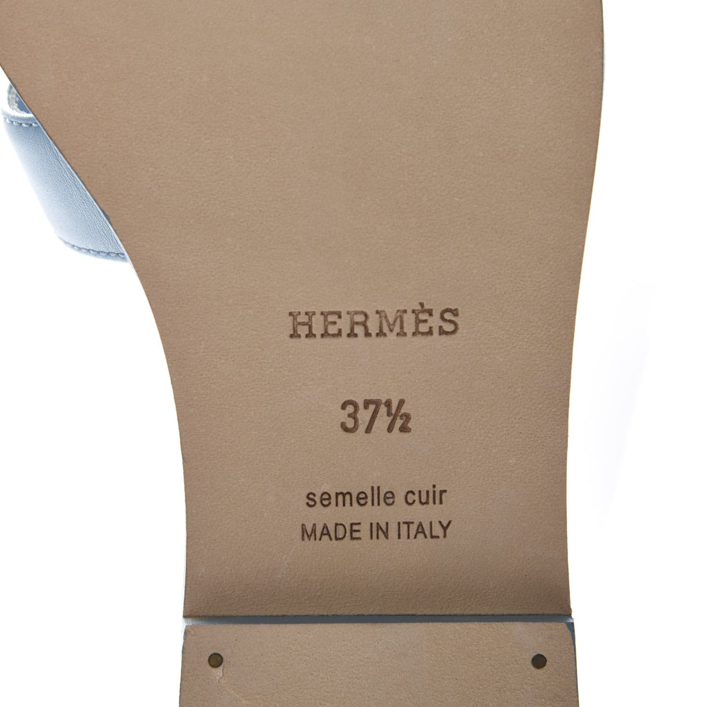 Calfskin Oran Sandals 37.5 Bleu Dorset