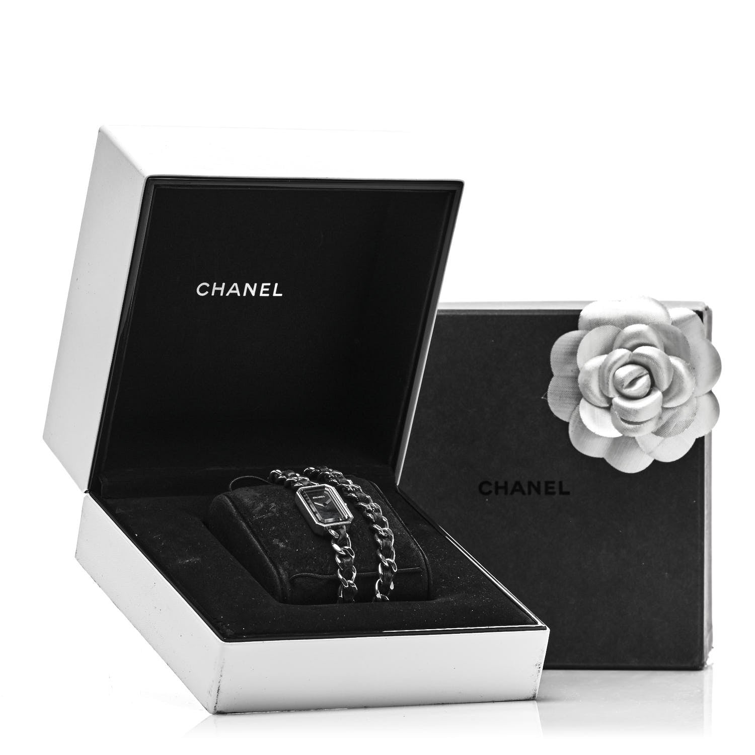 Chanel Stainless Steel Lambskin 16mm Premiere Rock Triple Row Quartz Watch Black 5 of 5
