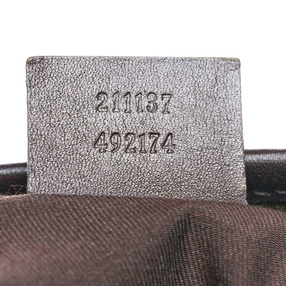 Gucci GG Supreme Monogram Medium Zippered Shopping Tote Dark Brown 8 of 15