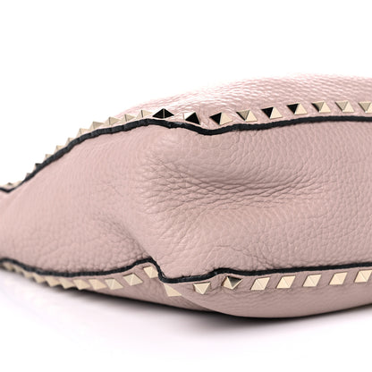 Valentino Garavani Pebbled Calfskin Small Rockstud Flip-Lock Messenger Bag Water Rose 7 of 10