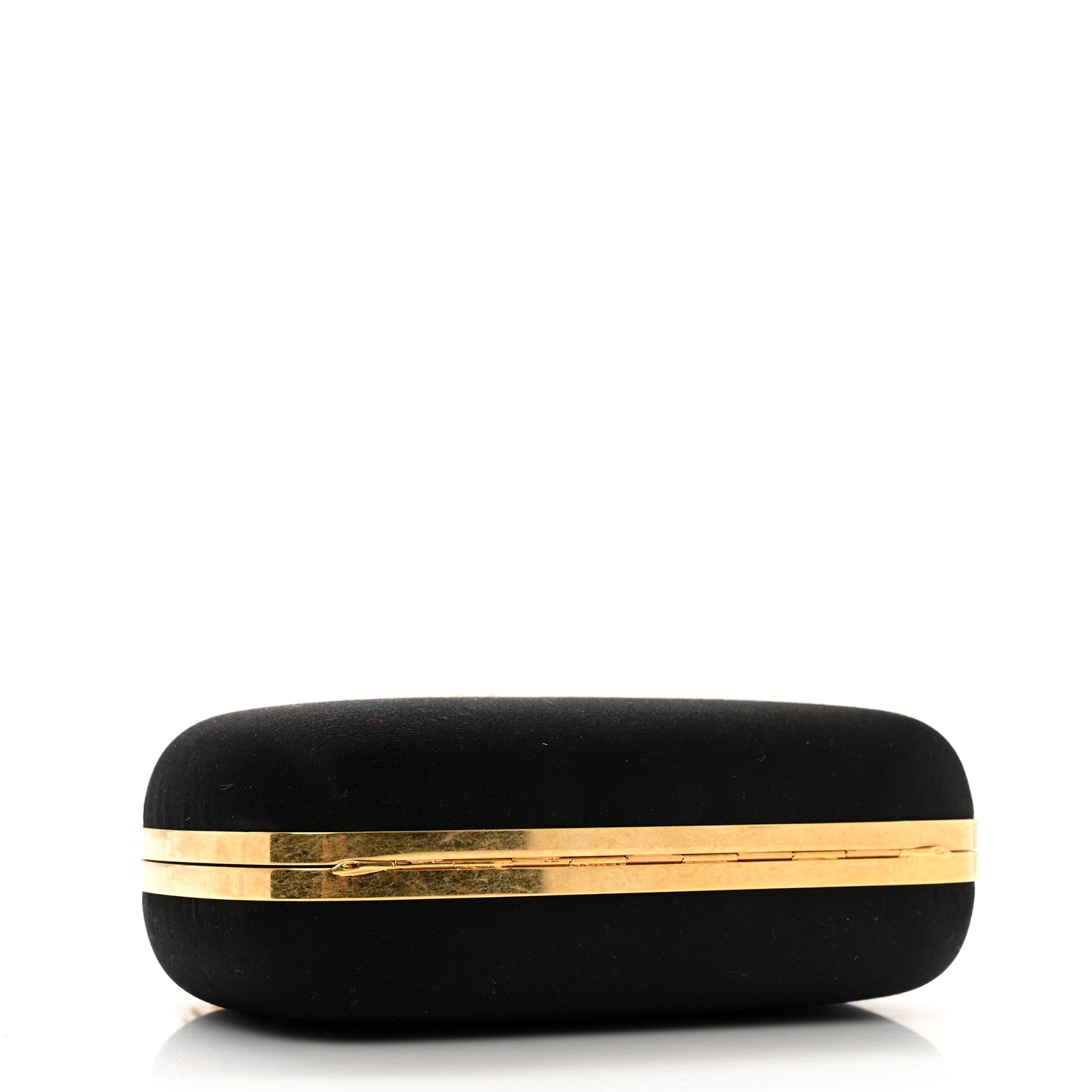Alexander McQueen Satin Venus Fly Trap Knuckle Box Clutch Black 4 of 10