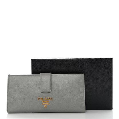 Prada Saffiano Metal Continental Flap Wallet Nube 8 of 8