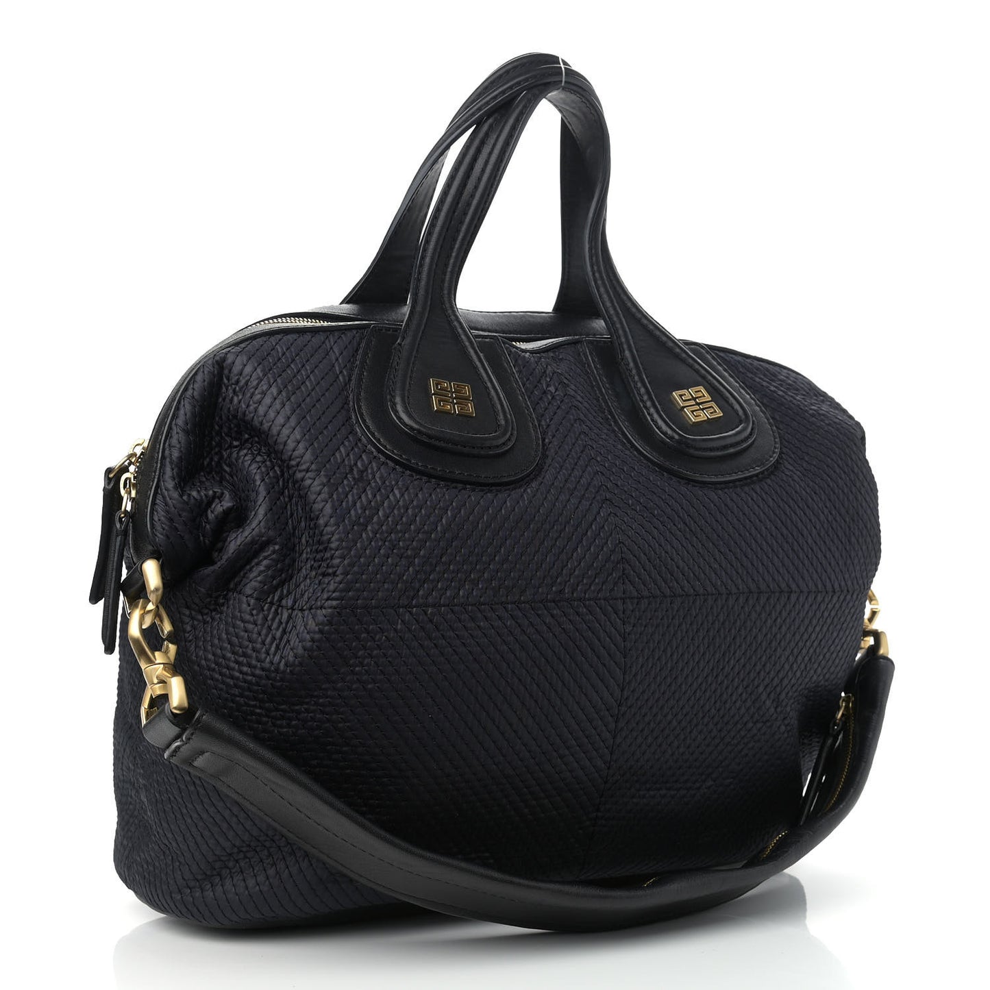 Nylon Quilted Calfskin Small Nightingale Navy