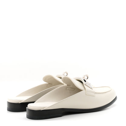 Hermes Calfskin Iota Mules 39 White 5 of 11