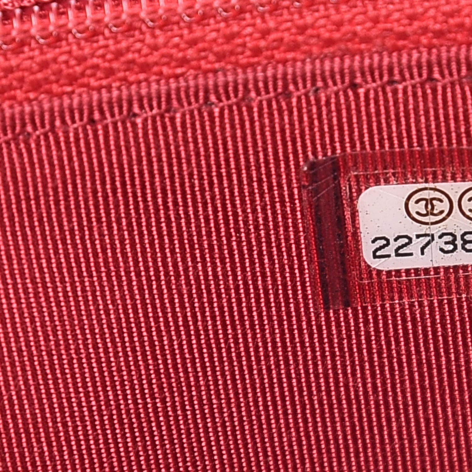 Chanel Lambskin Quilted Small Zip Around Wallet Dark Pink 7 of 8