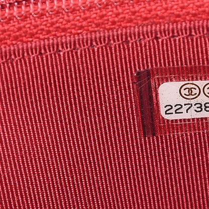 Chanel Lambskin Quilted Small Zip Around Wallet Dark Pink 7 of 8
