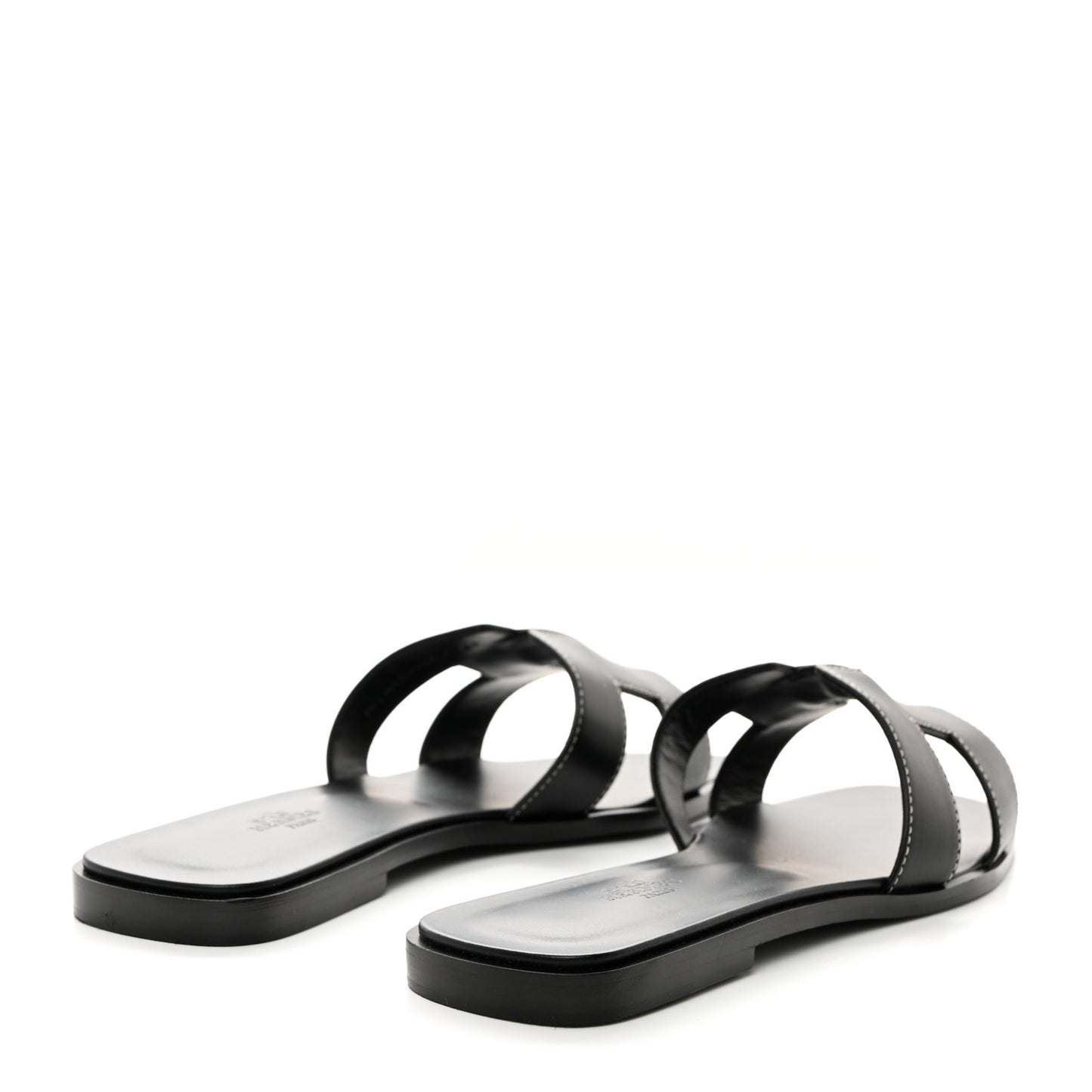 Box Calfskin Oran Sandals 39.5 Black