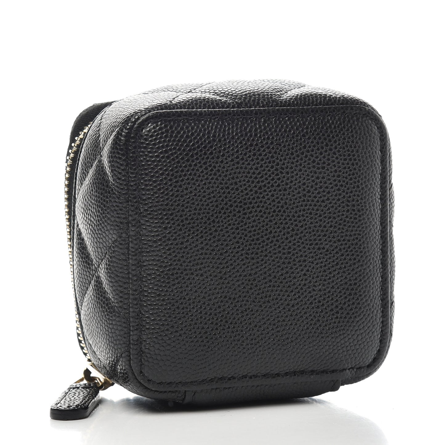 Caviar Quilted Jewelry Travel Case Black