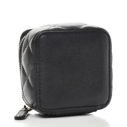 Chanel Caviar Quilted Jewelry Travel Case Black 3 of 8