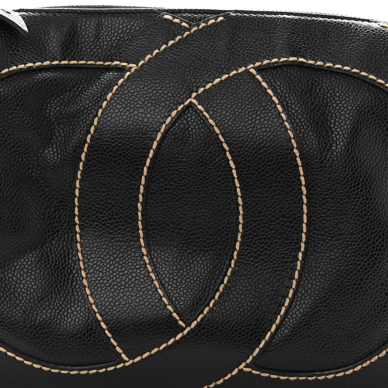 Chanel Caviar CC Stitched Medium Hobo Black 7 of 9