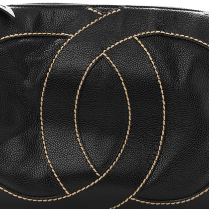 Chanel Caviar CC Stitched Medium Hobo Black 7 of 9