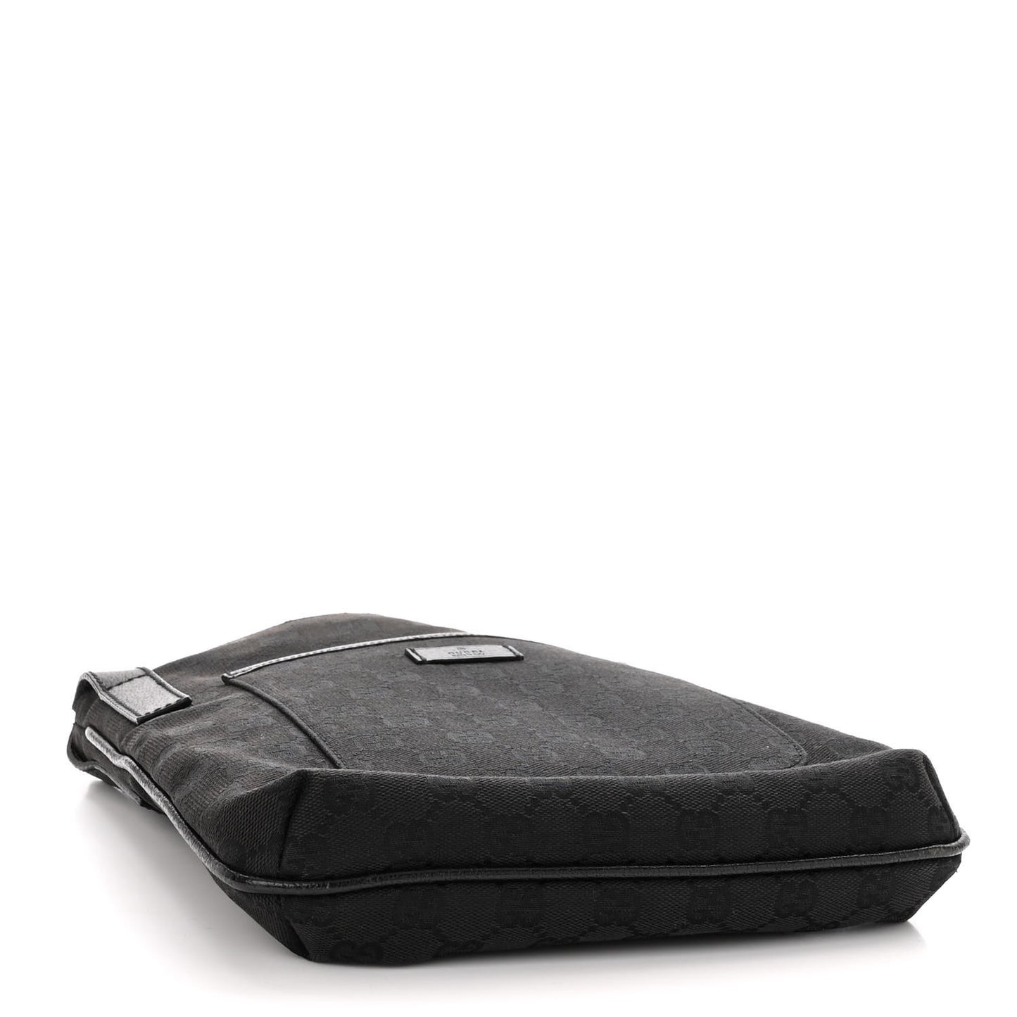 Monogram Flat Messenger Bag Black