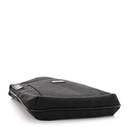Gucci Monogram Flat Messenger Bag Black 4 of 9