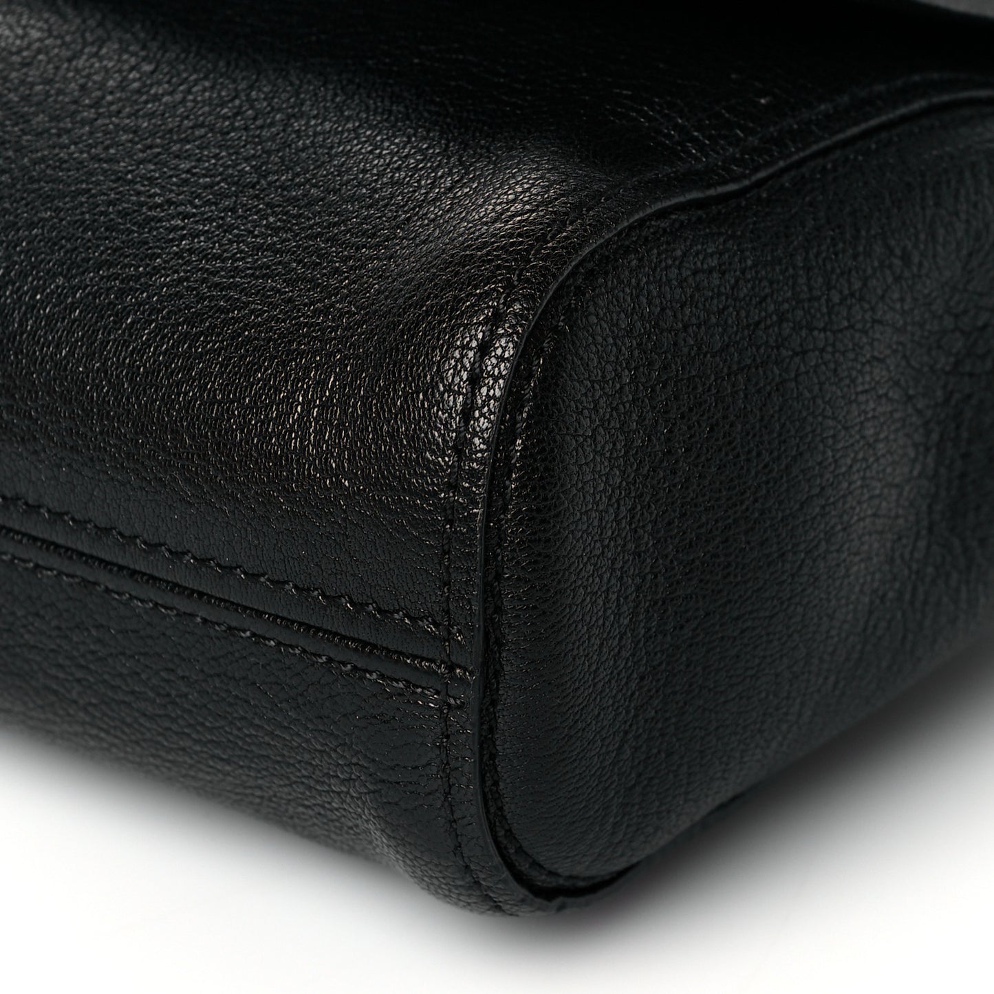 Glossy Goatskin Small Lily Flap Black