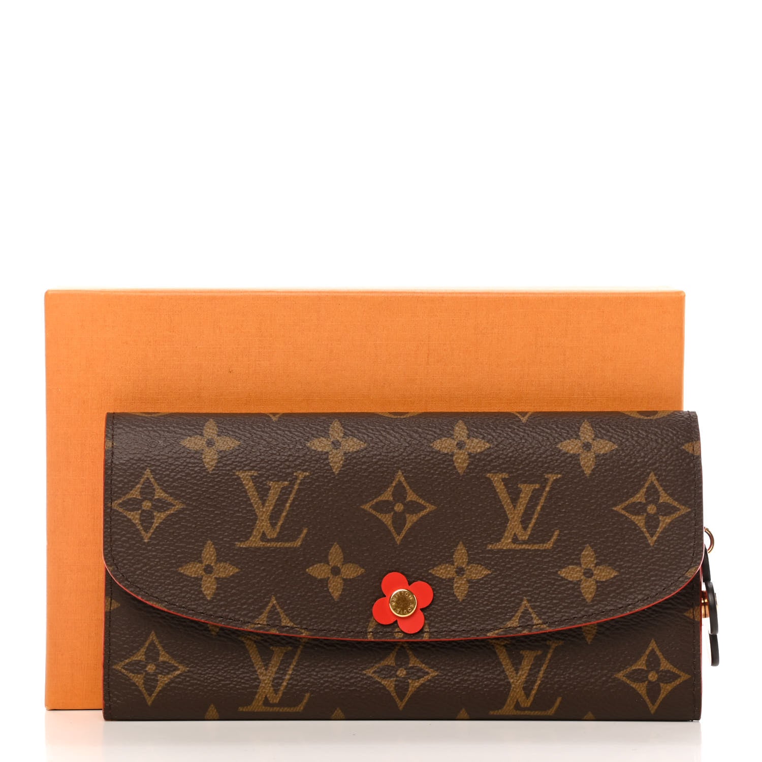 Louis Vuitton Monogram Bloom Flower Emilie Wallet Rouge 7 of 7