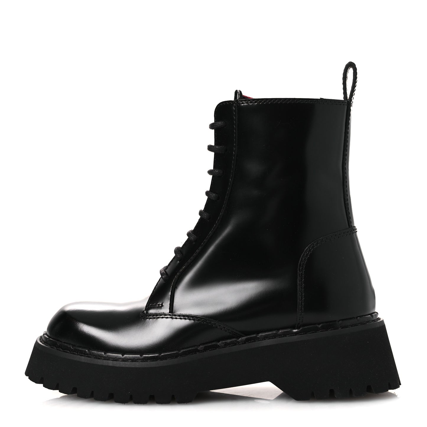 Spice Lux Nappa Web Combat Boots 36 Black