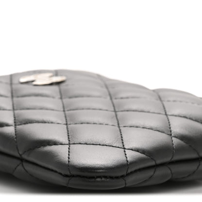 Chanel Lambskin Quilted Uniform Crossbody Bag Black 9 of 10