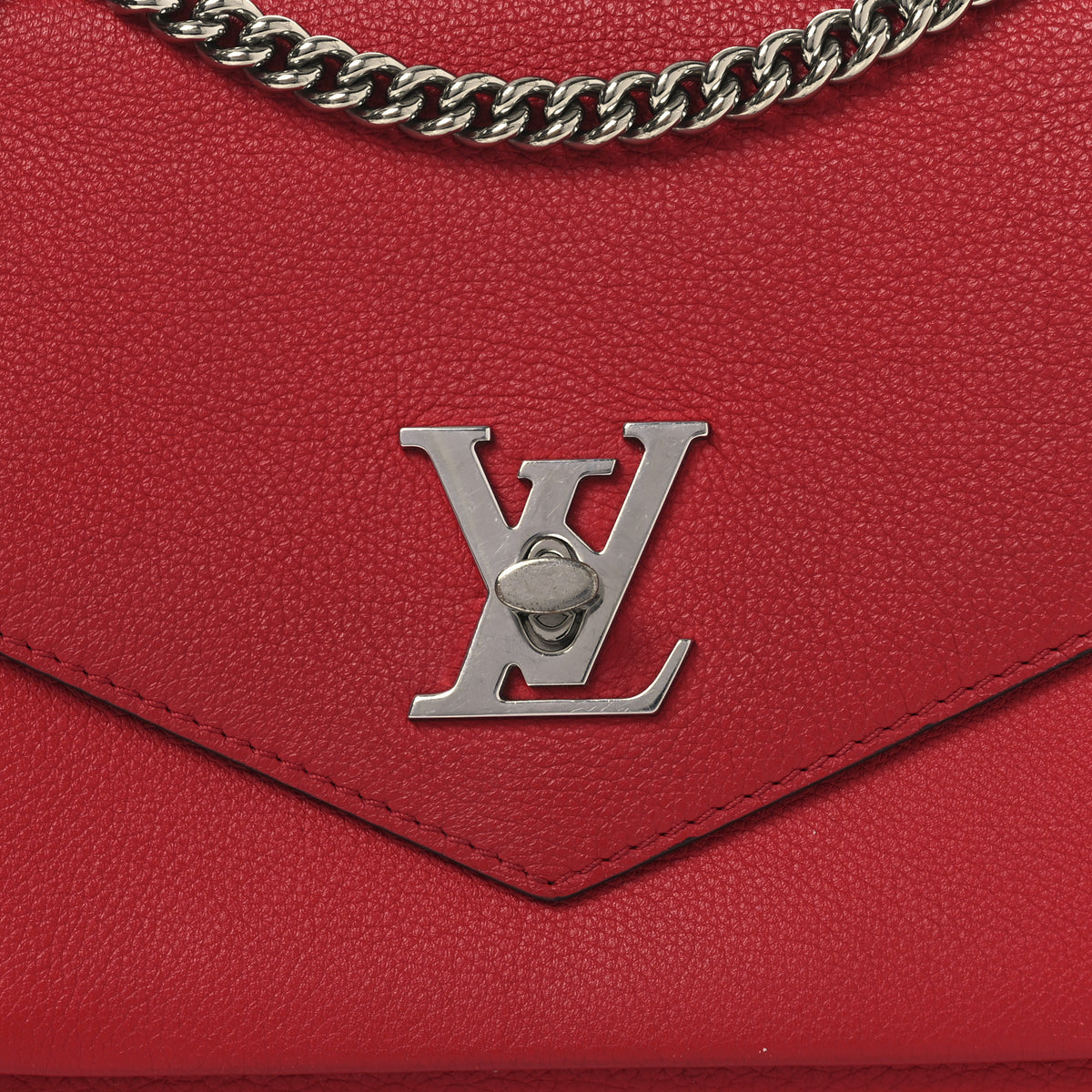 Louis Vuitton Soft Calfskin My Lockme Chain Bag BB Rubis 8 of 11