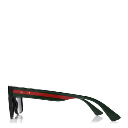 Gucci Acetate Square Frame Web Sunglasses GG0340S Black 3 of 7