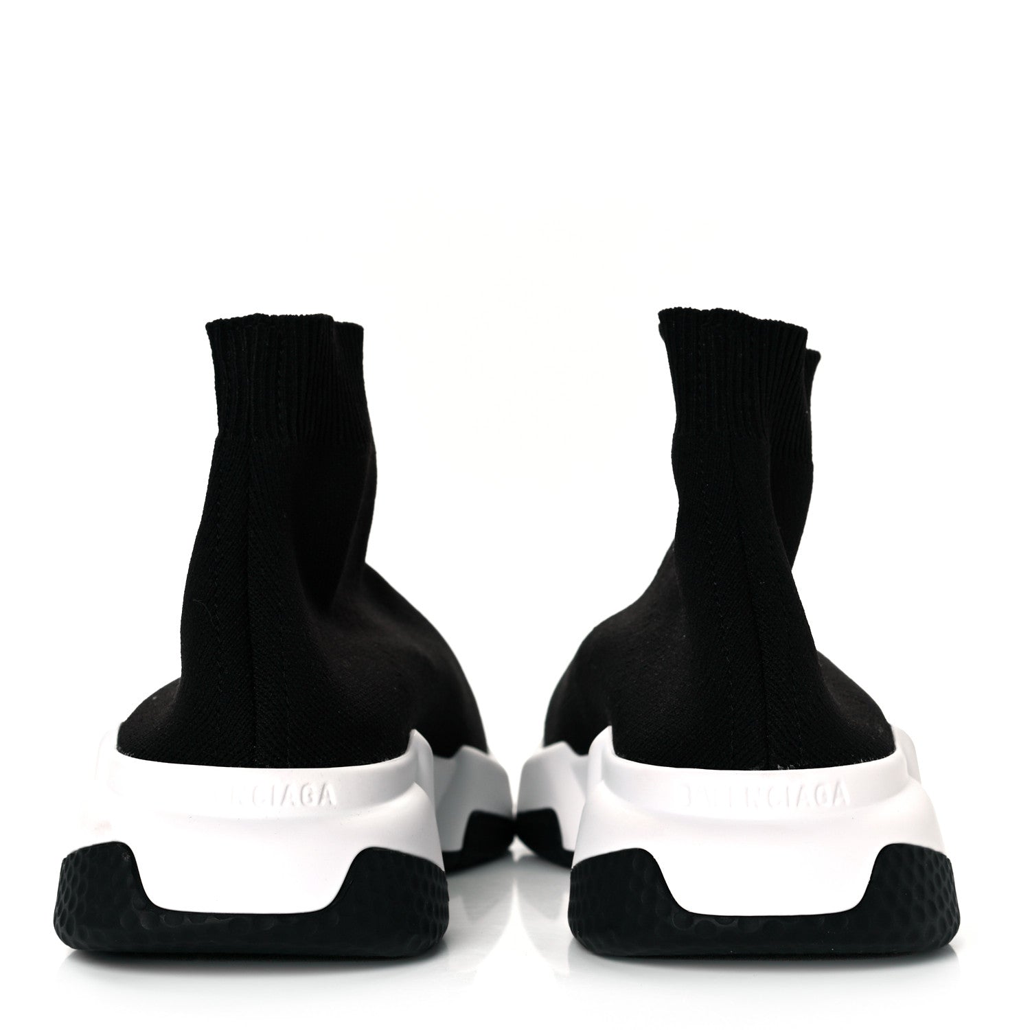 Balenciaga Neoprene Knit Womens Speed Sneakers 37 Black White 5 of 7