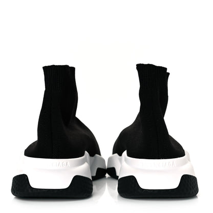 Balenciaga Neoprene Knit Womens Speed Sneakers 37 Black White 5 of 7