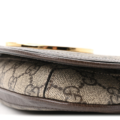 Gucci GG Supreme Monogram Textured Dollar Calfskin Blondie Chain Shoulder Flap Bag Beige Ebony New Acero 10 of 10