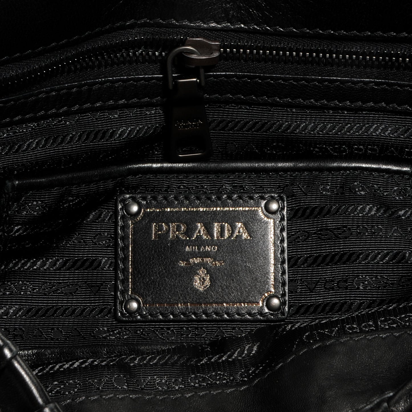 Nappa Gaufre Flap Bag Black