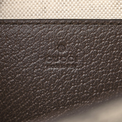 Gucci GG Supreme Monogram Textured Dollar Calfskin Web Mini Ophidia Envelope Shoulder Bag Beige Ebony New Acero 6 of 11