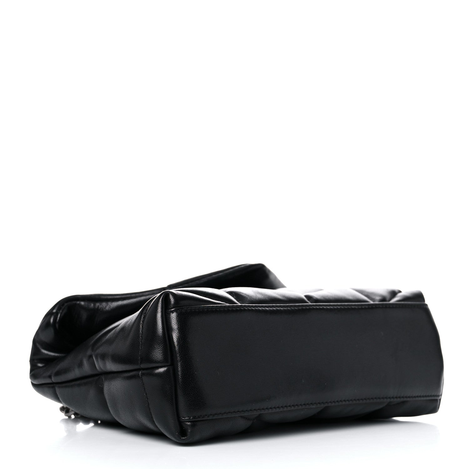 Saint Laurent Lambskin Quilted Toy Loulou Puffer Monogram Chain Satchel Black 4 of 12