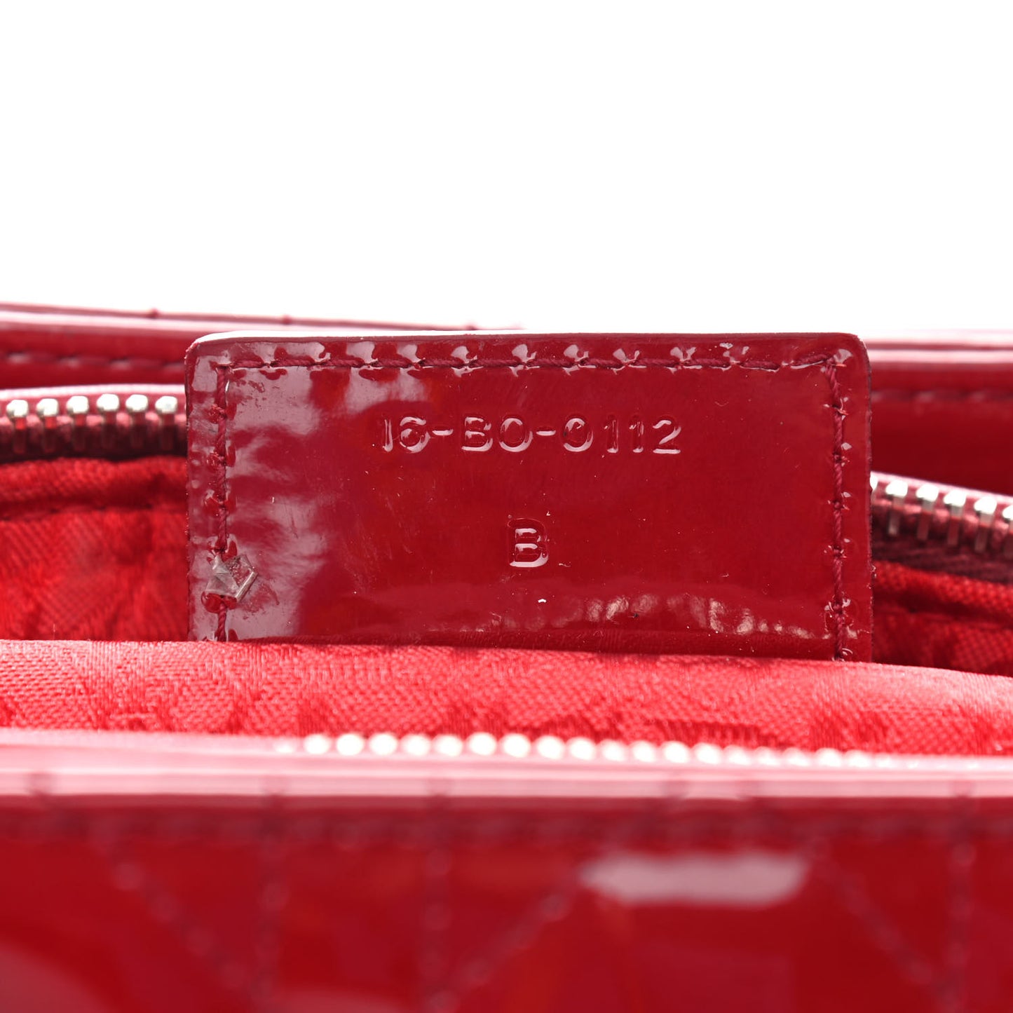 Patent Cannage Large Lady Dior Red