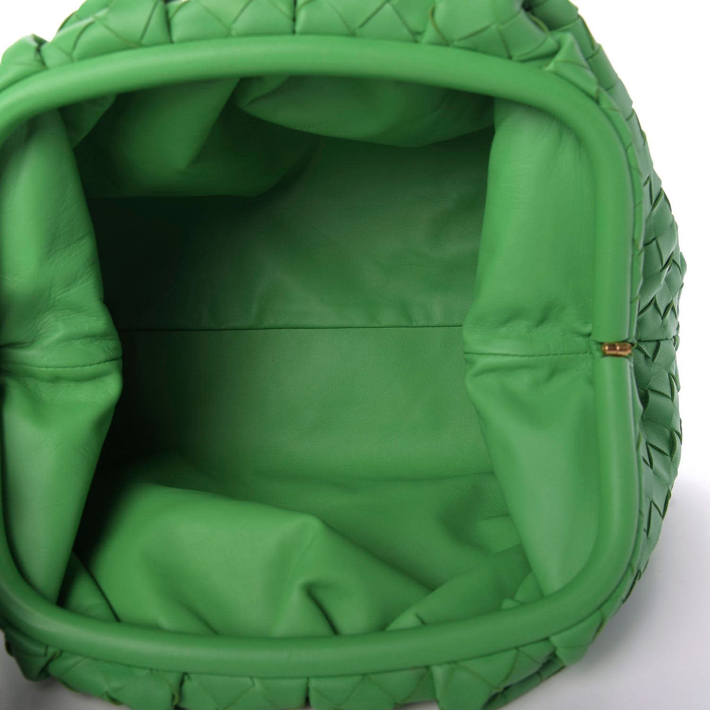 Nappa Maxi Intrecciato The Pouch Oversized Clutch Green