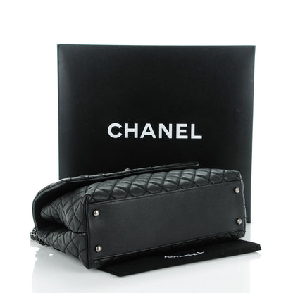 Chanel Caviar Quilted Medium Coco Handle Flap Black 4 of 8