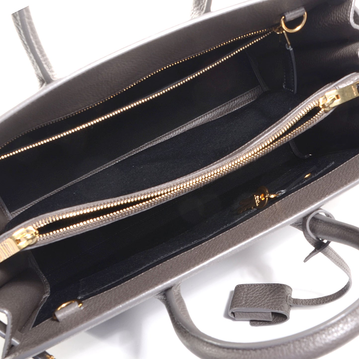 Grained Calfskin Small Sac De Jour Fog