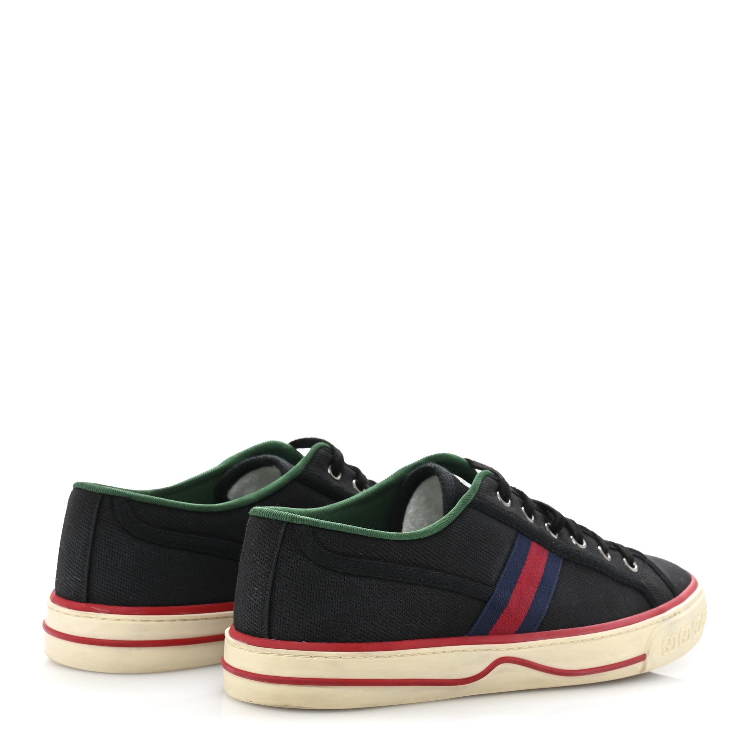 Gucci Canvas Web Mens 1977 Tennis Sneakers 9 Black 5 of 10