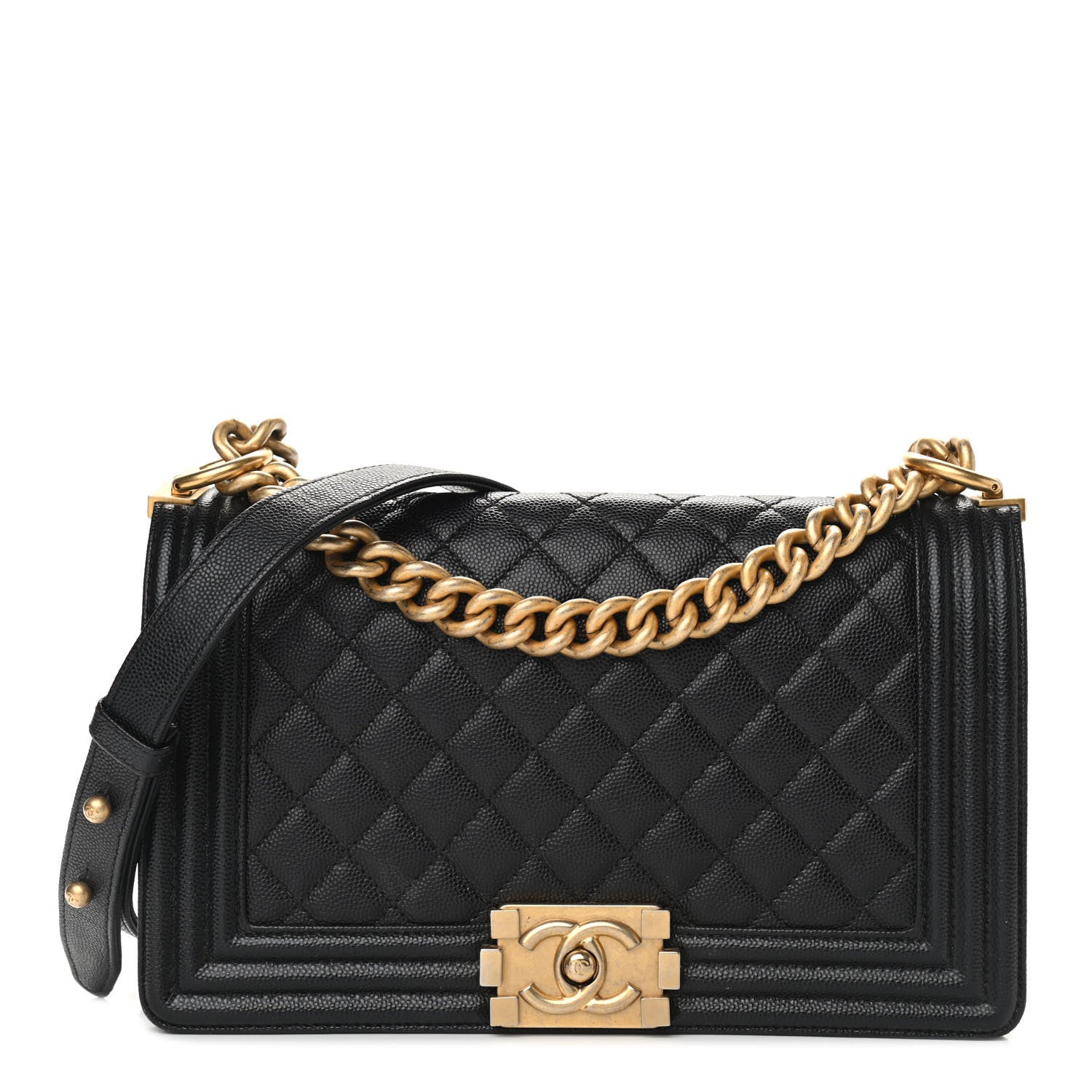 Chanel Caviar Quilted Medium Boy Flap Black 1 of 10