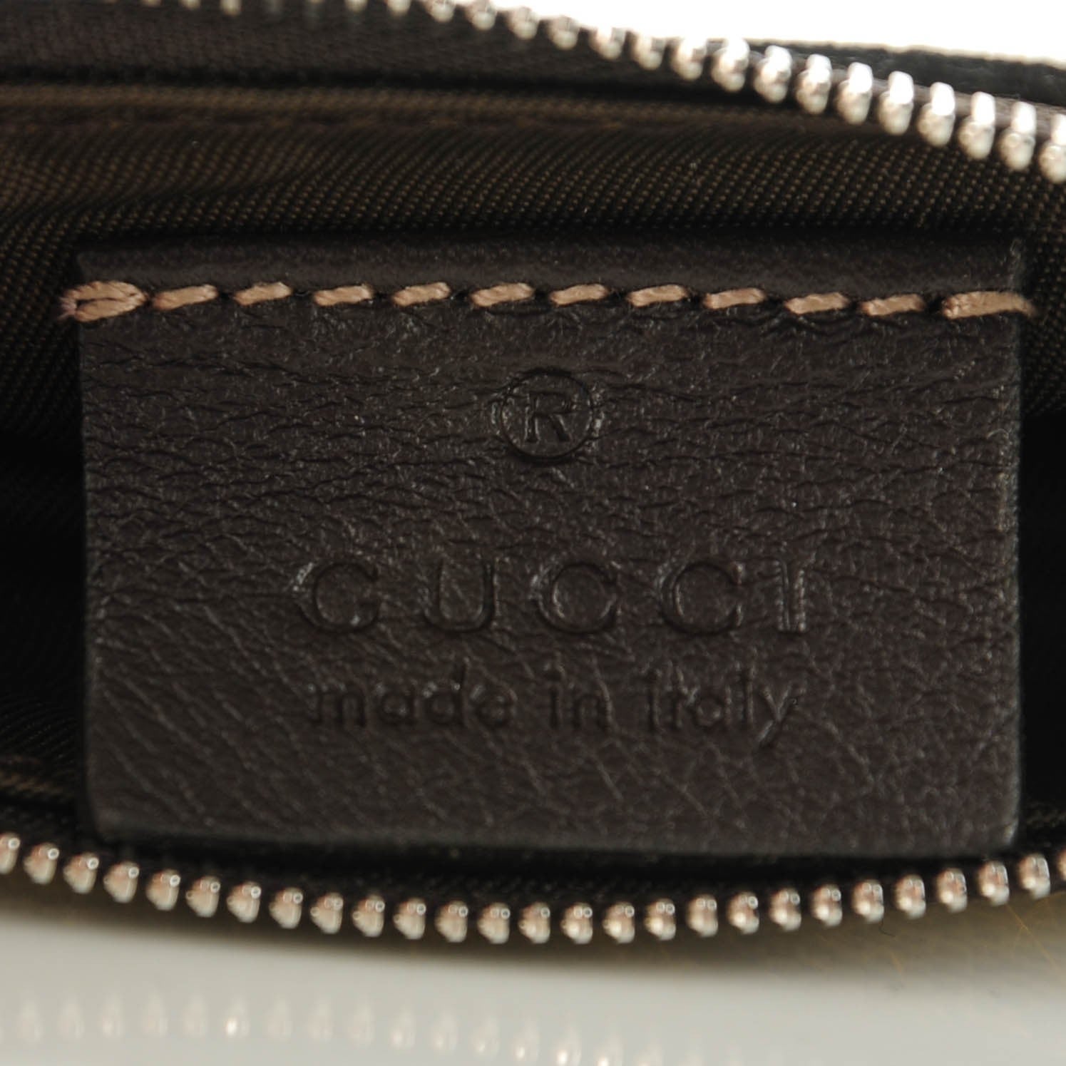 Gucci GG Supreme Monogram Selleria Key Case Beige Ebony Cocoa 6 of 7